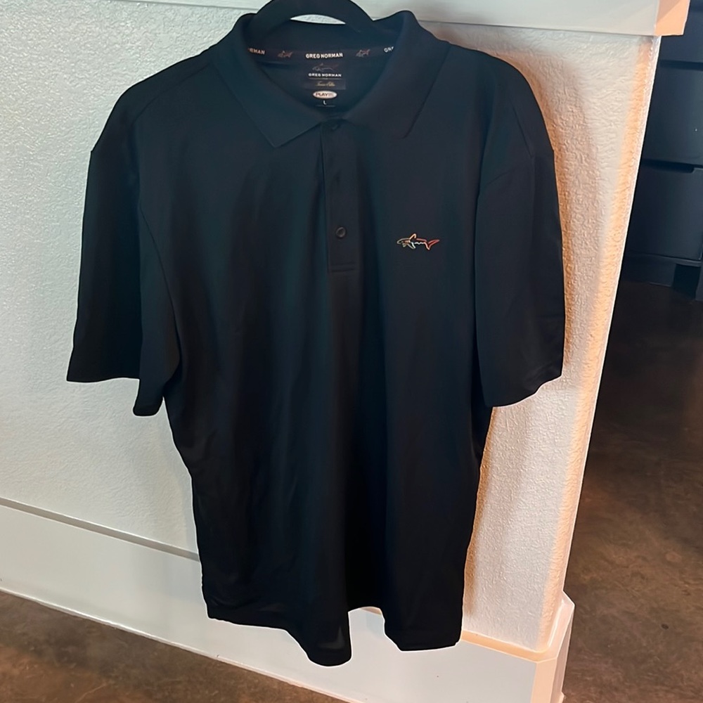 Mens black collared shirt